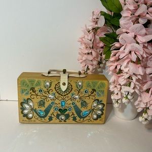 Vintage Handcrafted Enid Collins Wood Bag